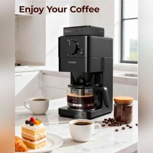 Avigator 10 Cup Coffee Maker with Grinder Built in,